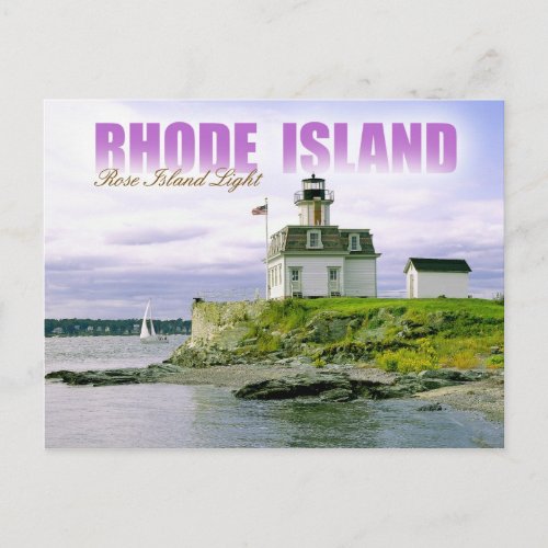 Rose Island Lighthouse Newport Rhode Island Postcard