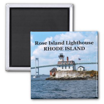 Rose Island Lighthouse  Rhode Island Magnet by LighthouseGuy at Zazzle