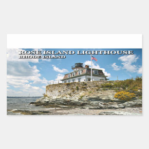 Rose Island Lighthouse, Rhode Island Rectangular Sticker
