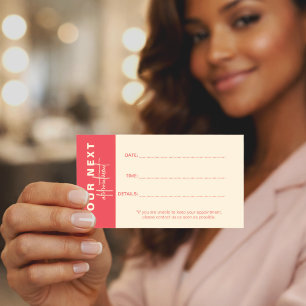 Rose & Ivory Salon Appointment Card Minimalist D