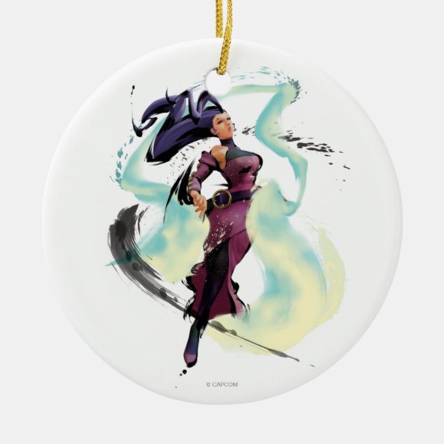 Rose Jump Ceramic Ornament (Front)