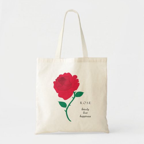 Rose June Birth Month Flower Bag