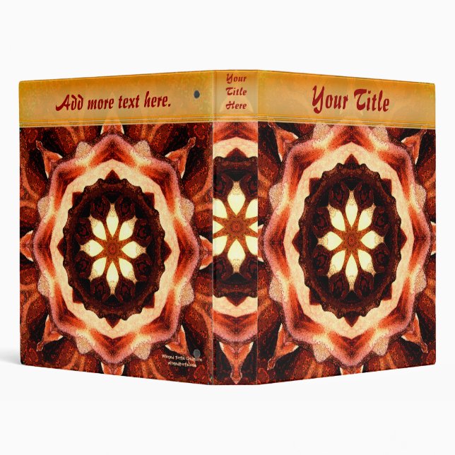 Rose Kaleidoscope Customizable Art Binder (Background)