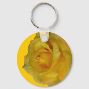 Rose Key Chains Cheeful Yellow Flower Gifts