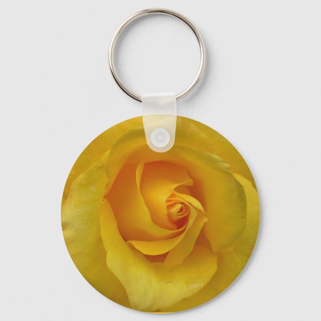 Rose Key Chains Cheeful Yellow Flower Gifts (Front)