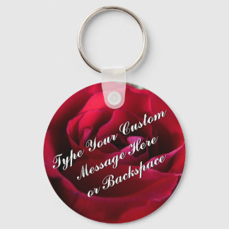 Rose Key Chains Personalized Red Rose Keychain
