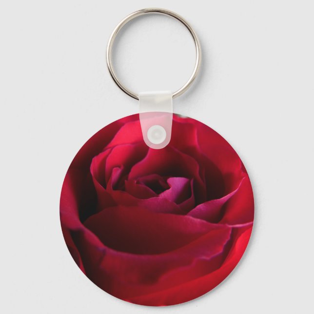Rose Key Chains Romantic Red Flower Gifts (Front)