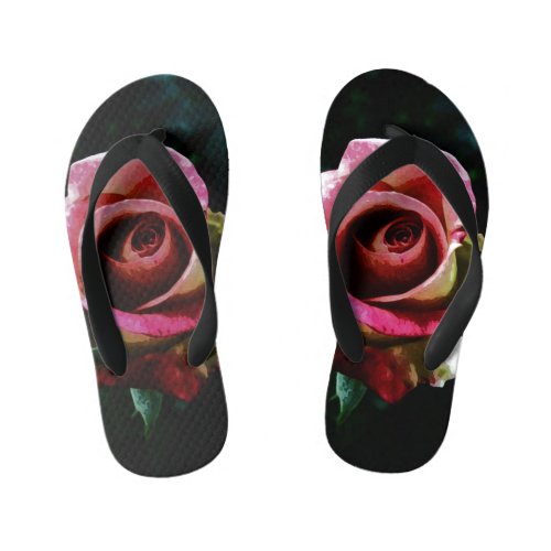 rose   kids flip flops