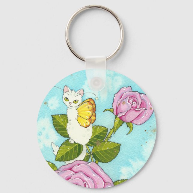 Rose kitty fairy keychaing keychain (Front)