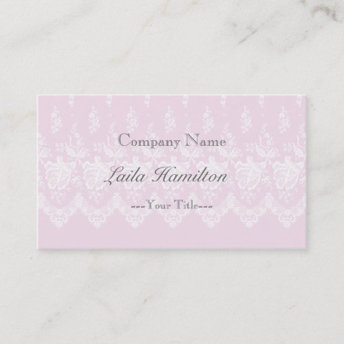 Rose Lace Business Card (Light Pink)