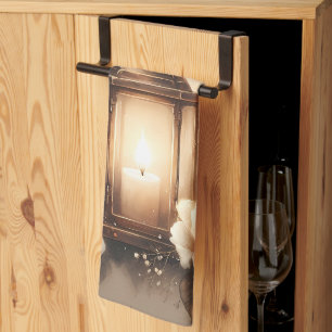 Rose Lantern Glow Bouquet Kitchen Towel