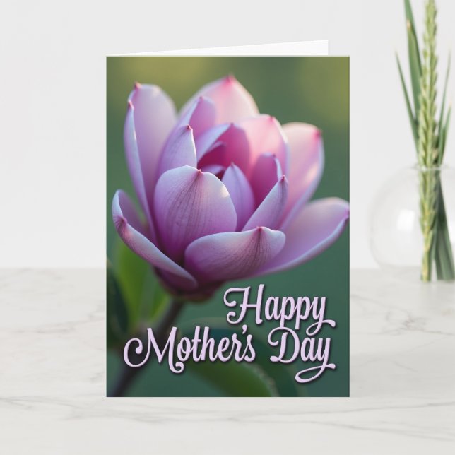 Rose Lavender Bloom Mother Card (Front)