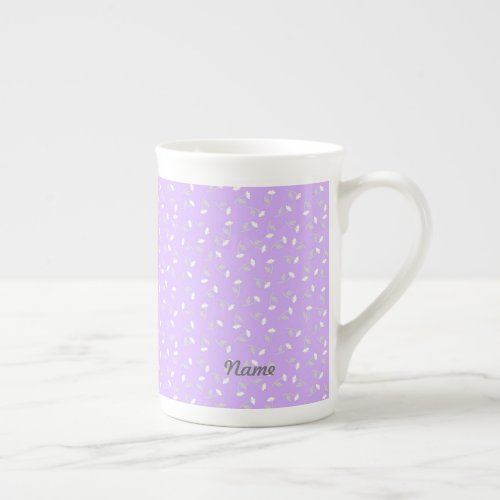 rose lavender named bone china mug