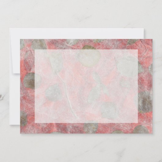 Rose leaves design in red tissue paper (Front)