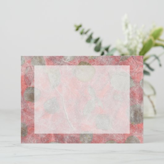 Rose leaves design in red tissue paper (Standing Front)