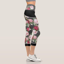 Rose Leggings - Capri (Dark Gray)