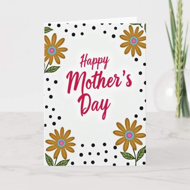 Rose Lettered Mothers Day Card (Front)