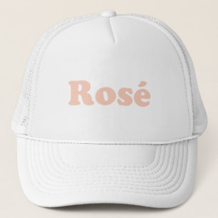 Rose light pink modern typography girly chic trucker hat