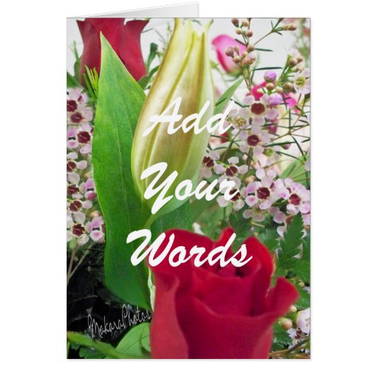 Rose & Lily Bud-customize Cards (Front)