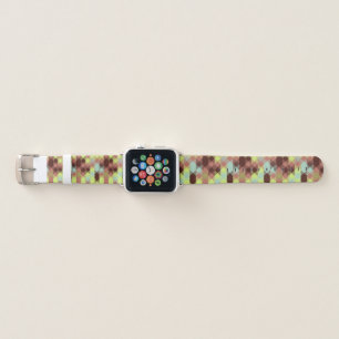rose, lime, yellow and coffee bean geometric apple watch band