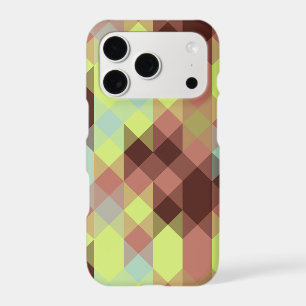 rose, lime, yellow and coffee bean geometric iPhone 17 pro case
