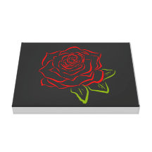 Red Rose Drawing Art Wall Decor Zazzle