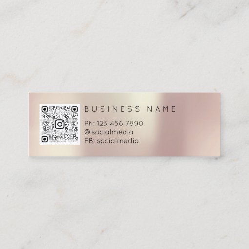 Rose Lips Nurse Cosmetic Injector Qr Code Logo Mini Business Card Zazzle