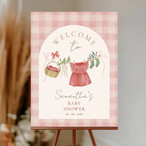 Rose Locally Grown Baby Shower WELCOME SIGN