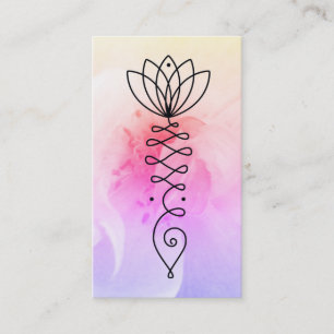 *~* Rose Lotus Heart Nirvana Massage Reiki Yoga Business Card
