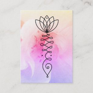 ** Rose Lotus Heart Nirvana Massage Yoga Reiki Business Card