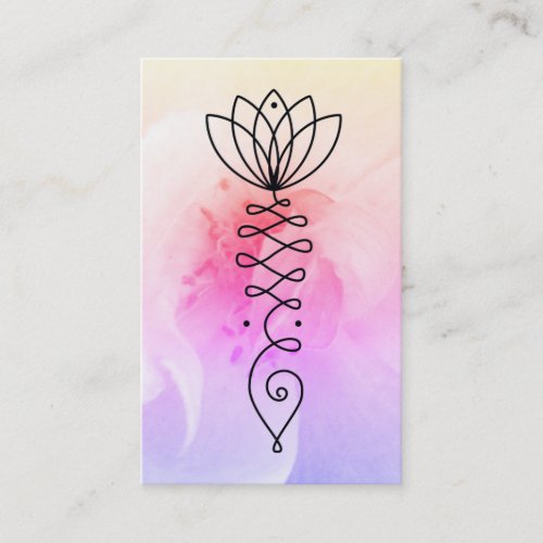  Rose Lotus Heart  Nirvana Yoga Massage  Reiki Business Card