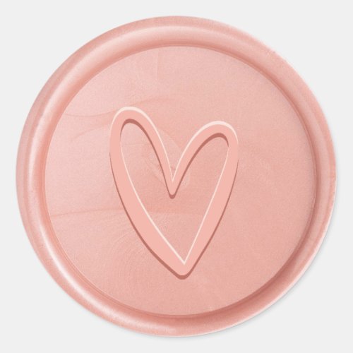 Rose Love Heart Wax Seal Sticker