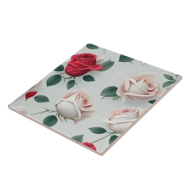 Rose Love Trendy Vintage Collection Ceramic Tile (Side)