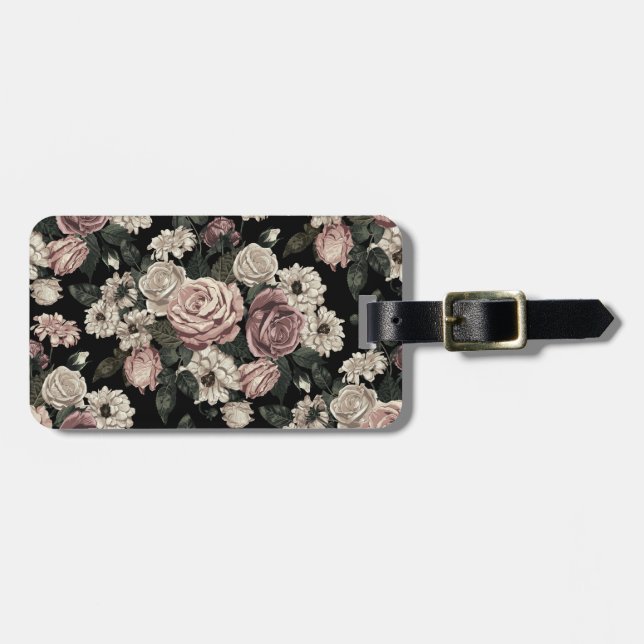 rose luggage tag (Front Horizontal)