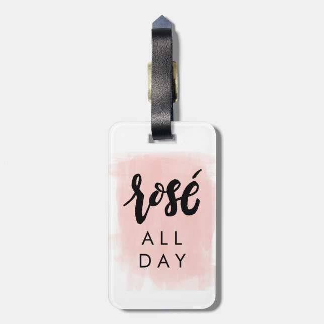 Rosé Luggage Tag (Back Vertical)