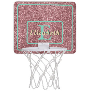 Rose Luxe Tin Mini Basketball Hoop