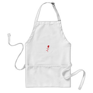 Rose Madder, Lava Red, floral Design Adult Apron
