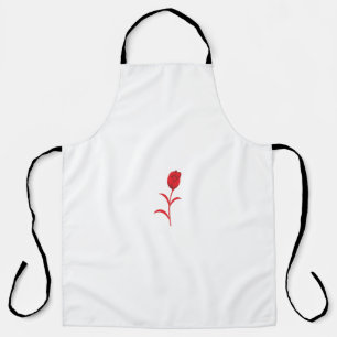Rose Madder, Lava Red, floral Design Apron