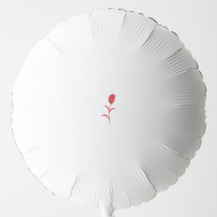 Rose Madder, Lava Red, floral Design Balloon