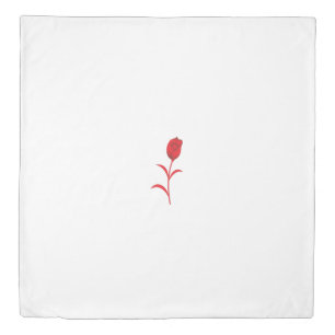 Rose Madder, Lava Red, floral Design Duvet Cover