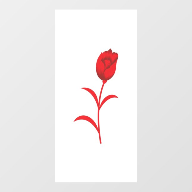 Rose Madder, Lava Red, floral Design Floor Decals (Front)