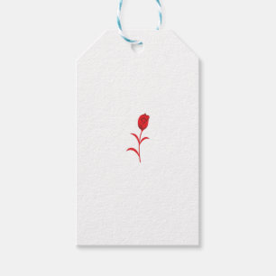 Rose Madder, Lava Red, floral Design Gift Tags