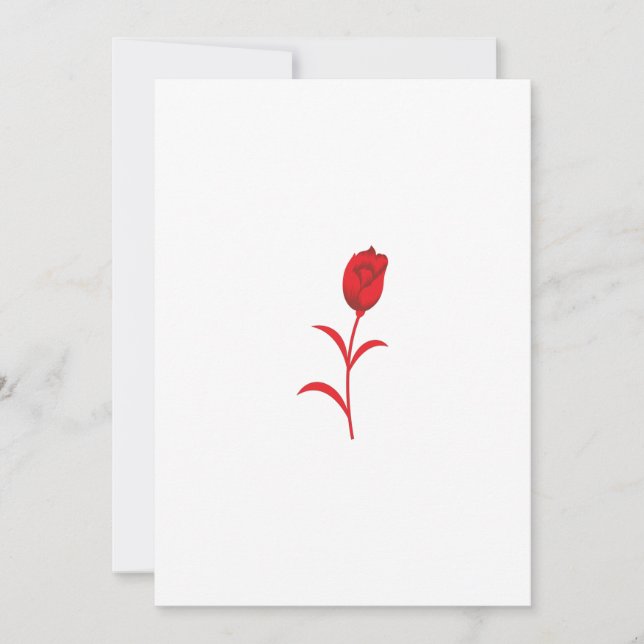 Rose Madder, Lava Red, floral Design Holiday Card (Front)