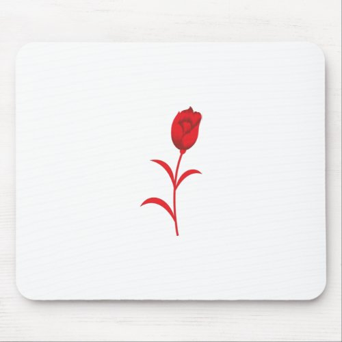 Rose Madder Lava Red floral Design Mouse Pad