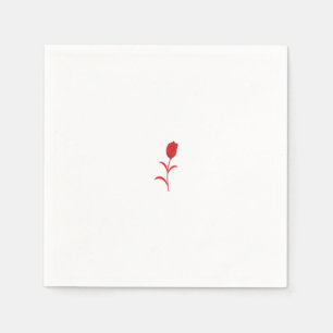 Rose Madder, Lava Red, floral Design Napkins
