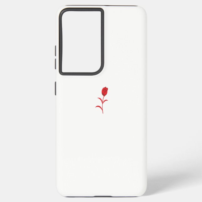 Rose Madder, Lava Red, floral Design Samsung Galaxy Case (Back)