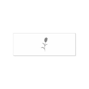 Rose Madder, Lava Red, floral Design Self-inking Stamp