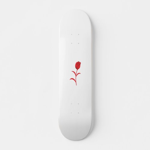 Rose Madder Lava Red floral Design Skateboard