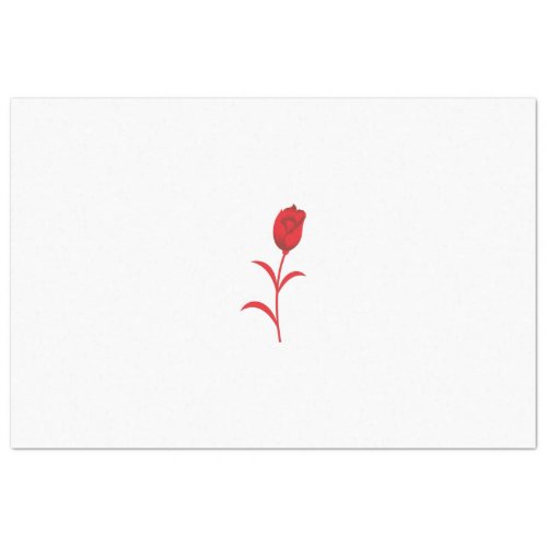 Rose Madder Lava Red floral Design Tissue Paper