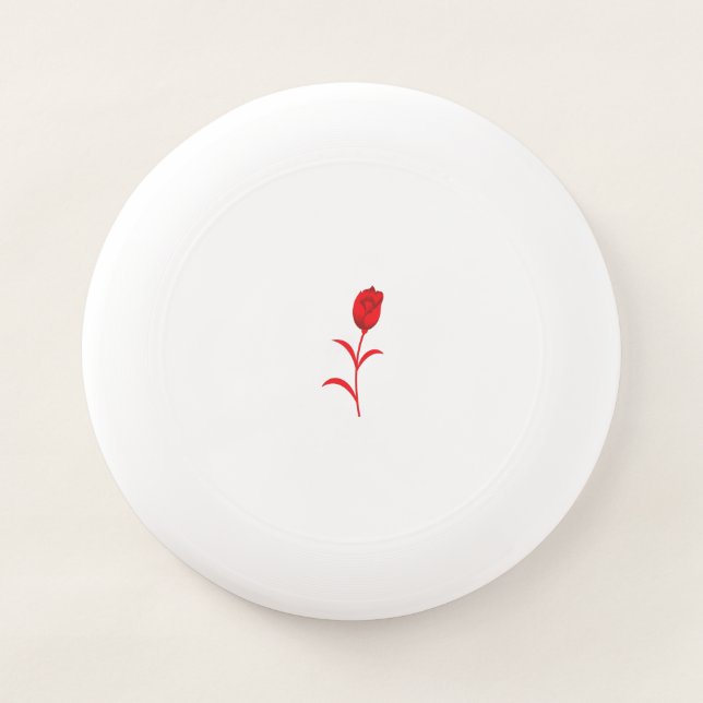 Rose Madder, Lava Red, floral Design Wham-O Frisbee (Front)
